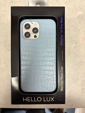 Blue Croc Phone Case for iPhone 15 Pro Max
